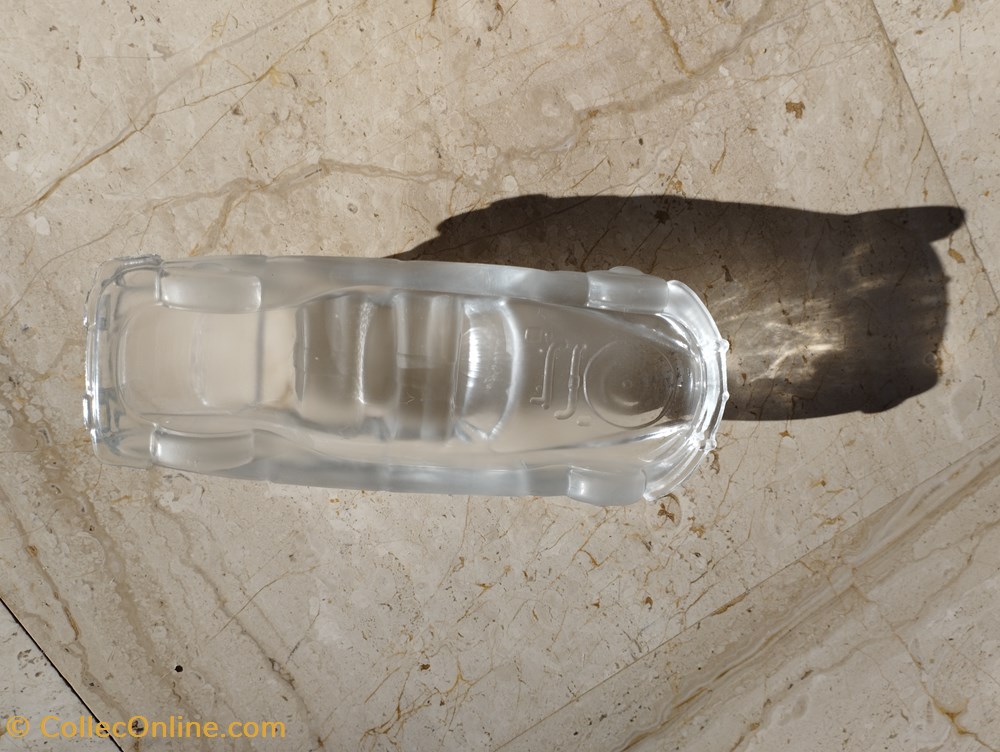 art antiquites verrerie verre moule presse voiture en cristal citroen ds