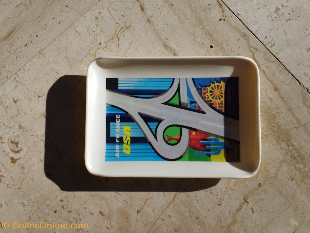 Cendrier en mélamine Air France USA 2 art de table argenterie bistrot alimentation cendriers cendrier en melamine air france usa