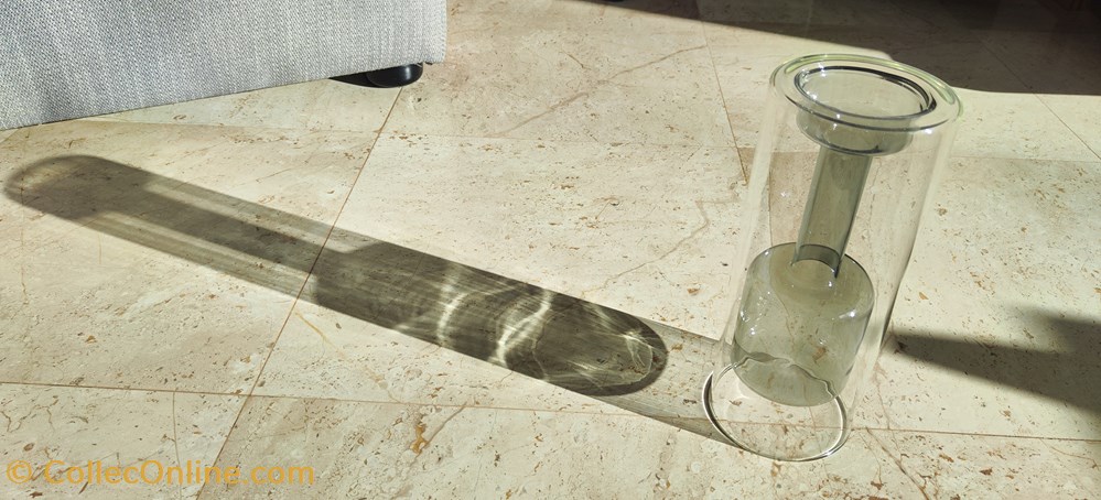 Verre - Vase Bensimon soliflore verre bicolore gris art antiquites verrerie verre vase bensimon soliflore verre bicolore gris