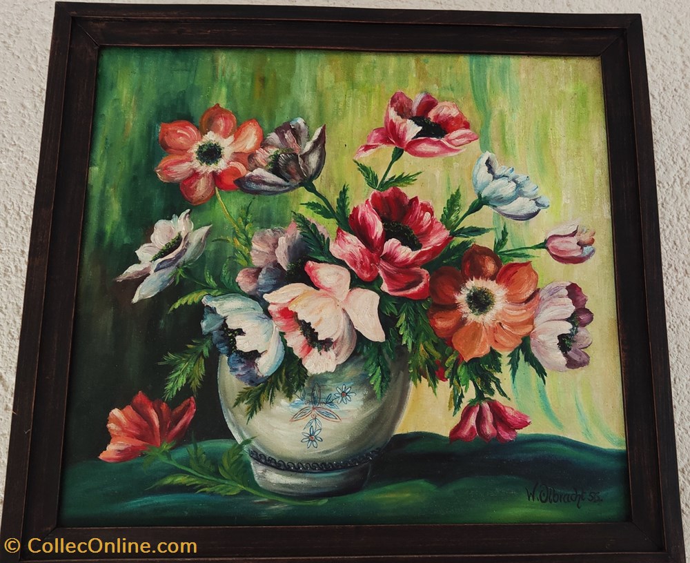 art antiquites peintures dessins 1956 les anemones