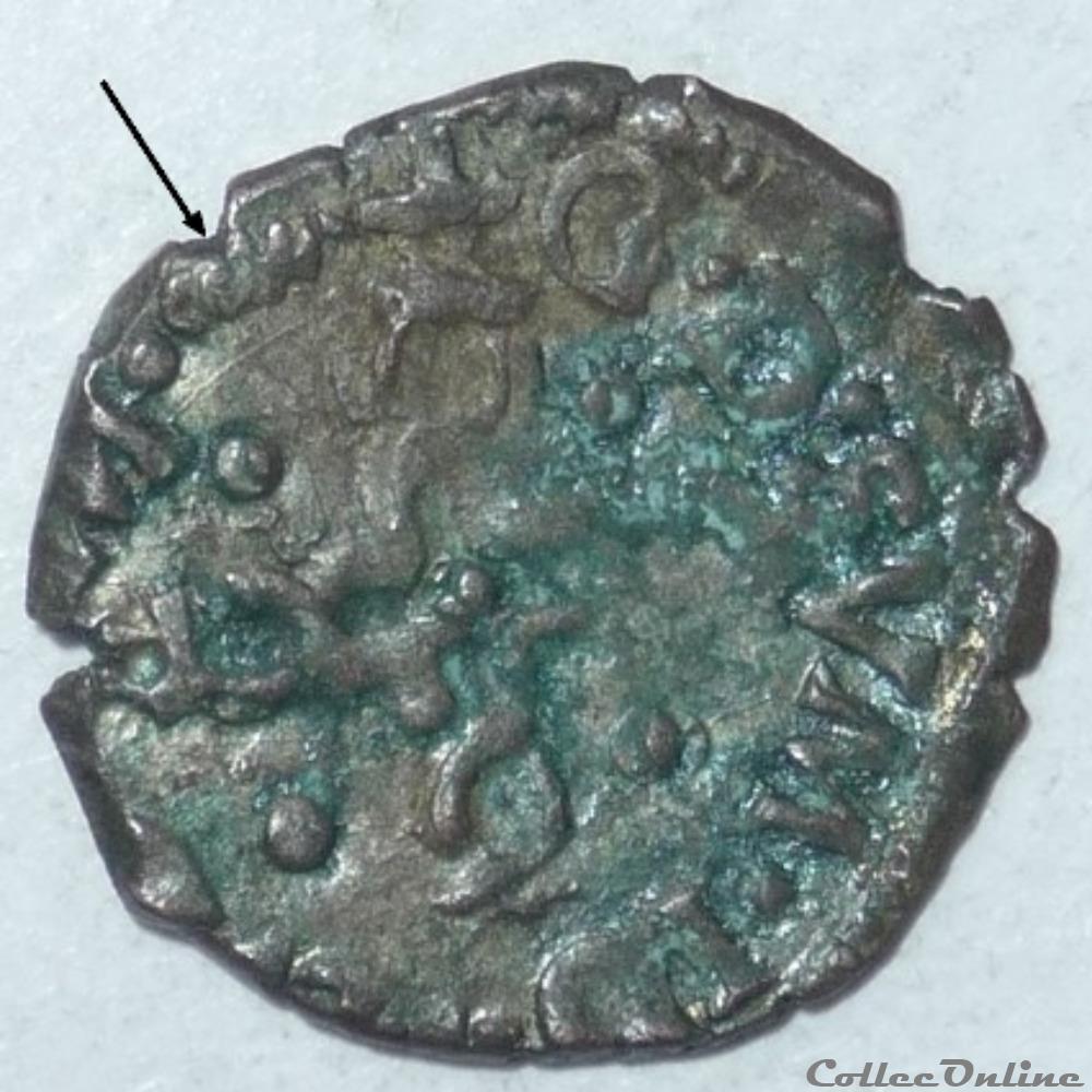 Henri III et Marguerite de Valois (1572-1589): Liard 3 monnaie france feodale henri iii et marguerite de valois 1572 1589 liard