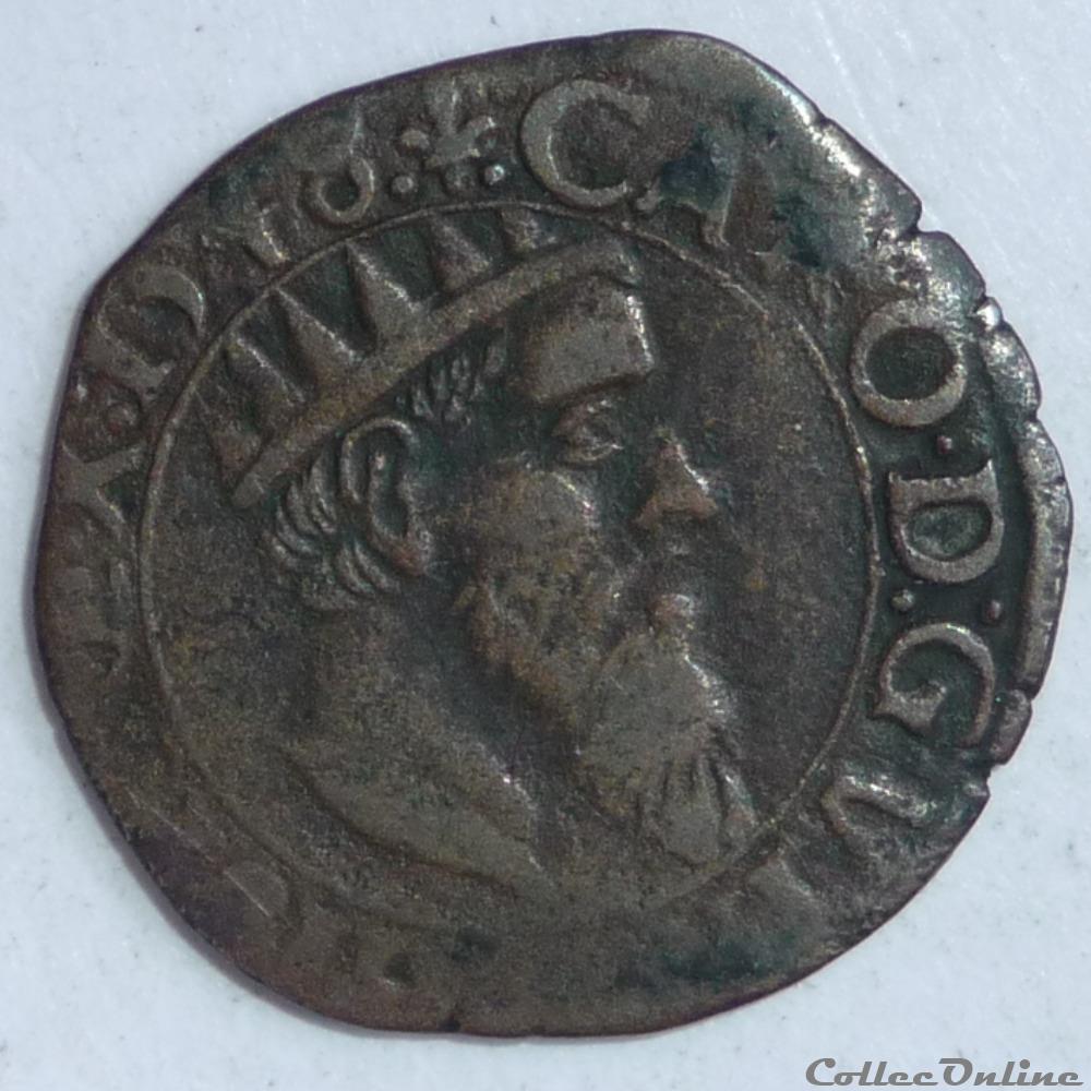 Charles-Quint (1506-1555) - Courte monnaie france feodale charles quint 1506 1555 courte