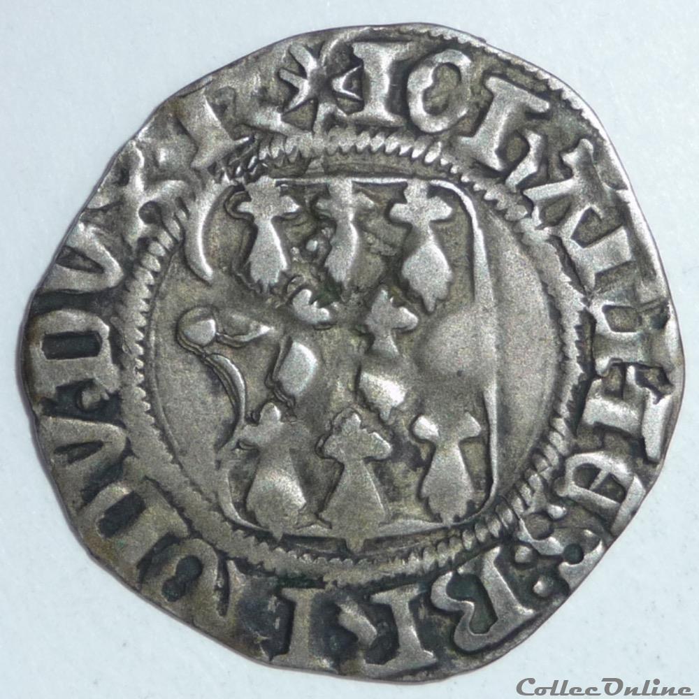 monnaie france feodale jean v 1399 1442 blanc