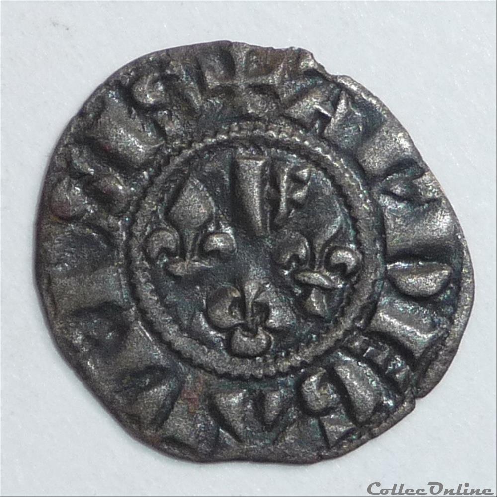 Charles de Valois (1290-1319). Obole monnaie france feodale charles de valois 1290 1319 obole