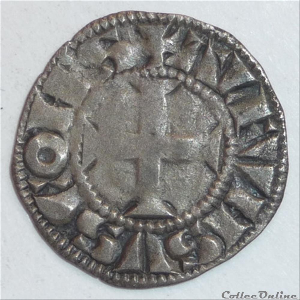 Alphonse de France (1241-1271). Denier monnaie feodale alphonse de france 1241 1271 denier