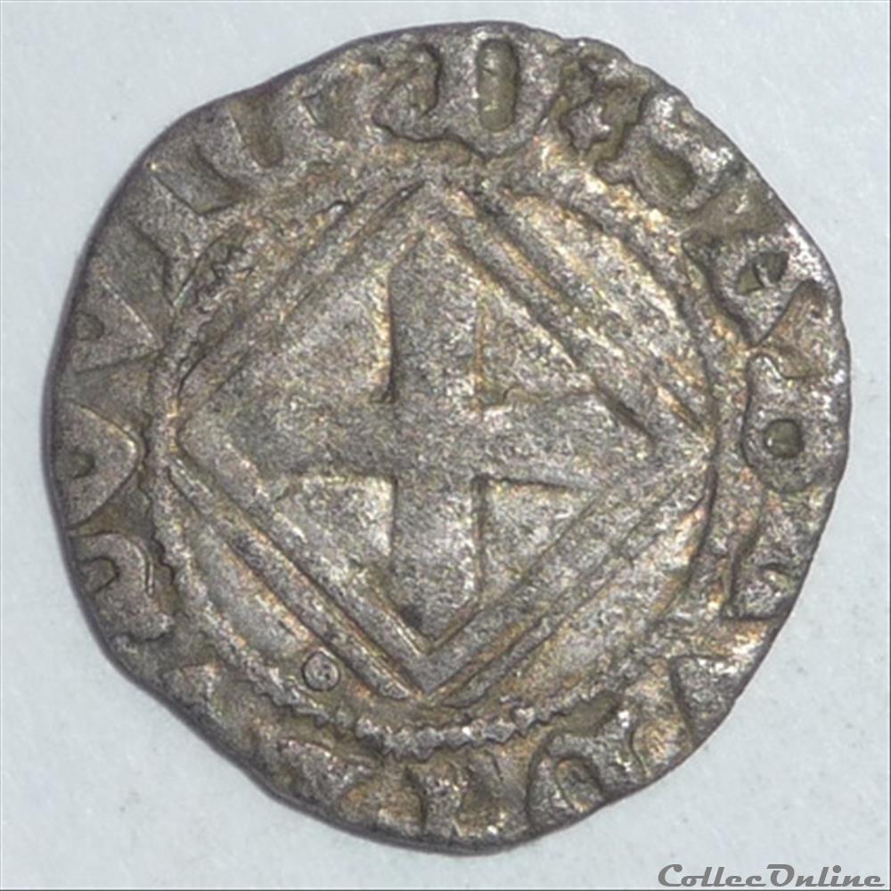 monnaies europe medievale france feodales louis 1440 1465 quart