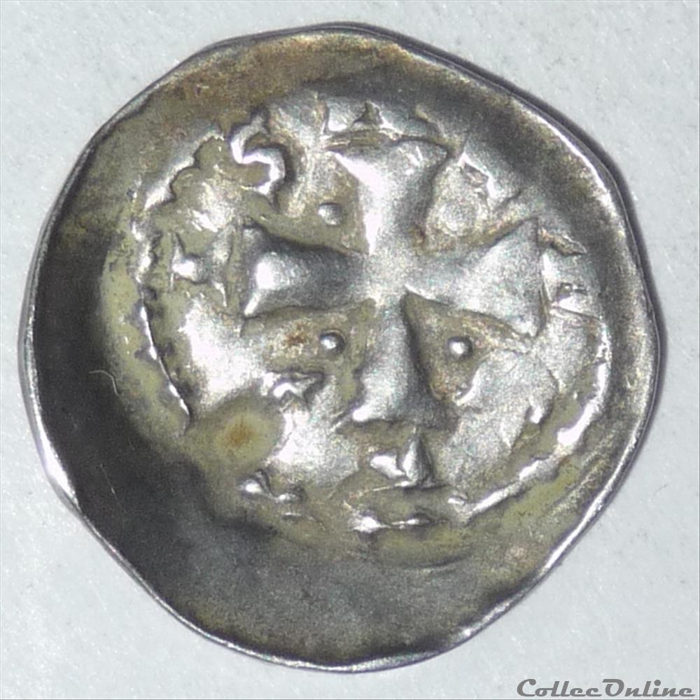 Jean 1er d' Apremont (1224-1238). Denier monnaie france feodale jean 1er apremont 1224 1238 denier