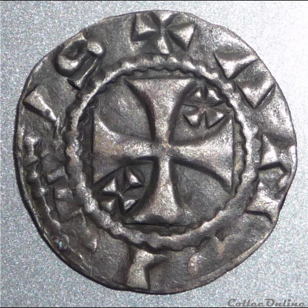 Anonymes (environ 1120-1140). Denier monnaie france feodale anonymes environ 1120 1140 denier