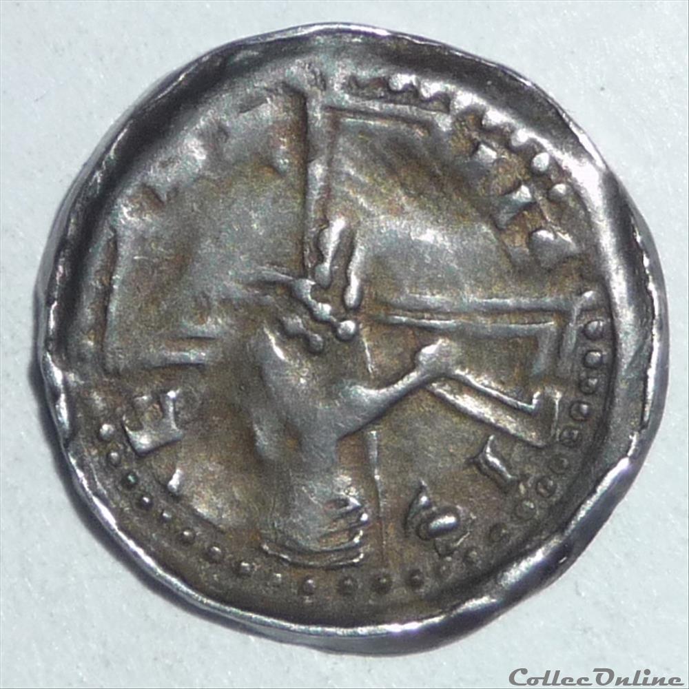 Bertram (1180-1212). Denier monnaie france feodale bertram 1180 1212 denier