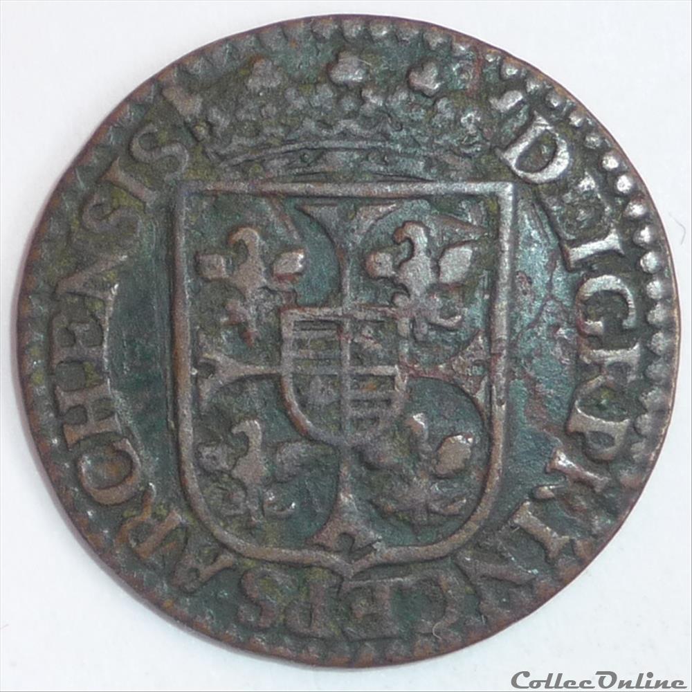 Charles 1er de Gonzague (1601-1637). Liard monnaie france feodale charles 1er de gonzague 1601 1637 liard