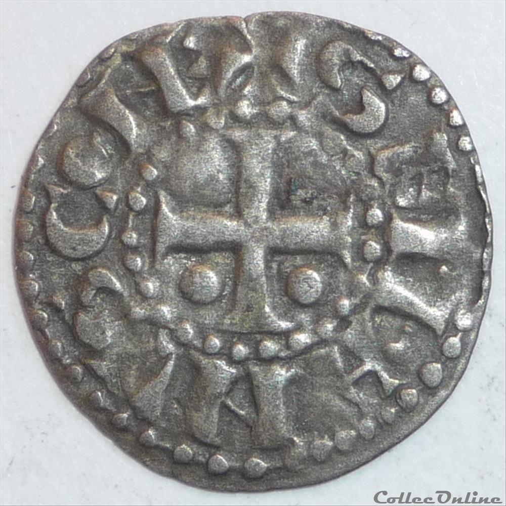 Etienne 1er (1152-1290). Denier monnaie france feodale etienne 1er 1152 1290 denier