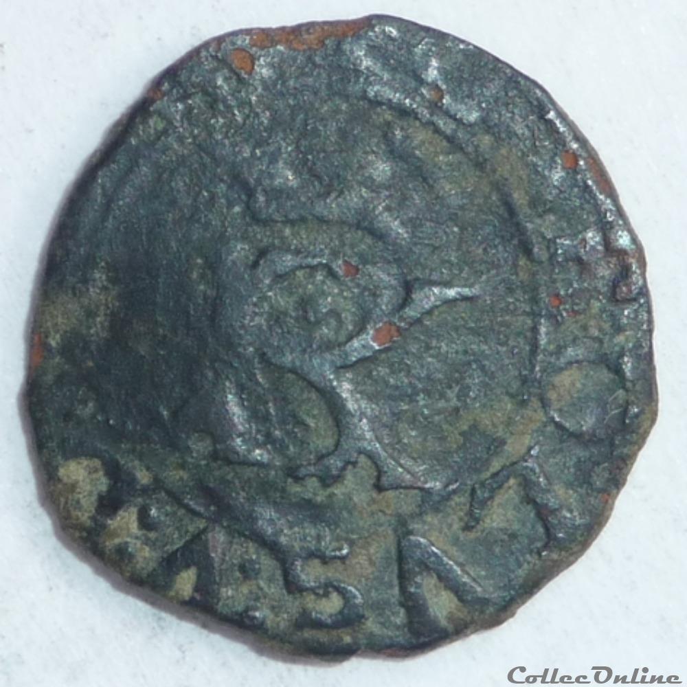 Charles-Quint (1506-1555) - Double mite monnaie france carolingienne charles quint 1506 1555 double mite