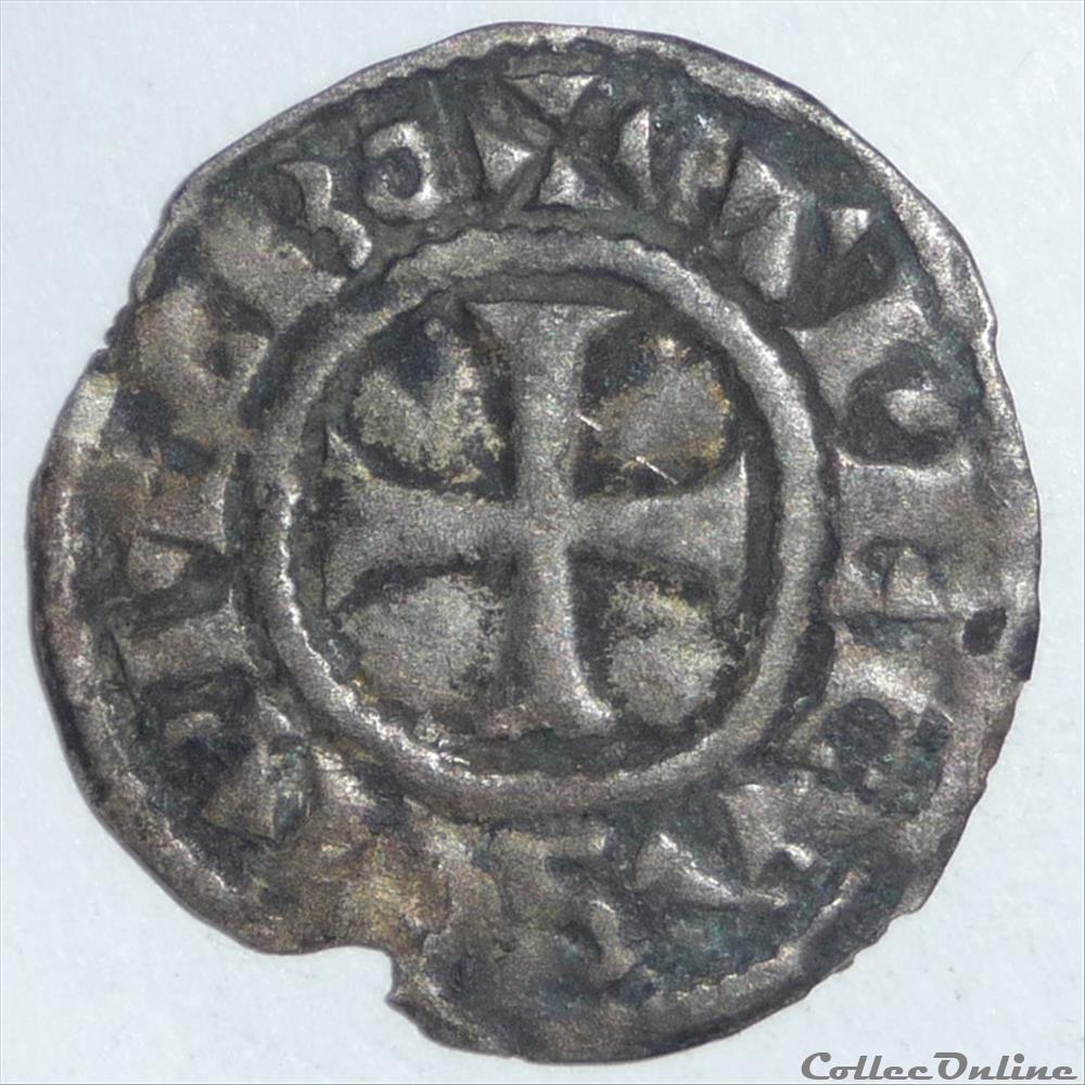 Thibaut 1er (1048-1089). Denier monnaie france feodale thibaut 1er 1048 1089 denier