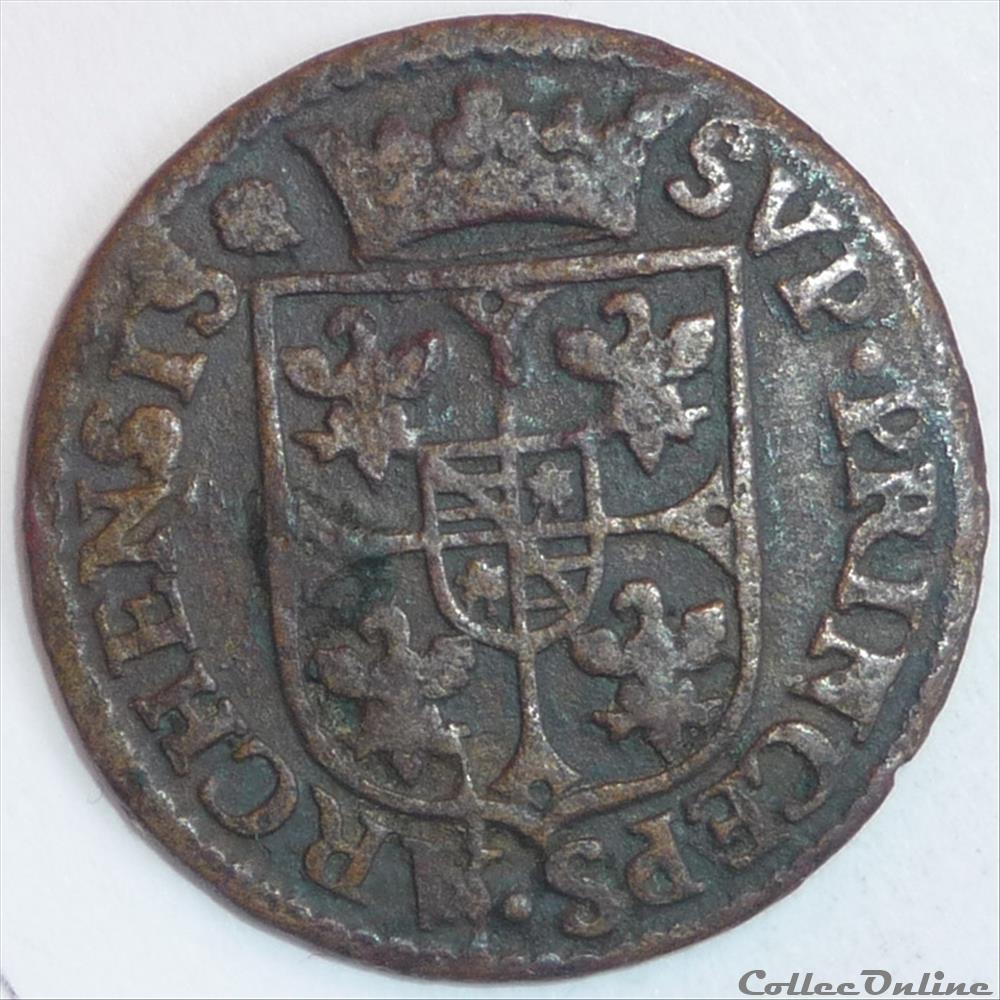 monnaie france feodale charles 1er de gonzague 1601 1637 liard