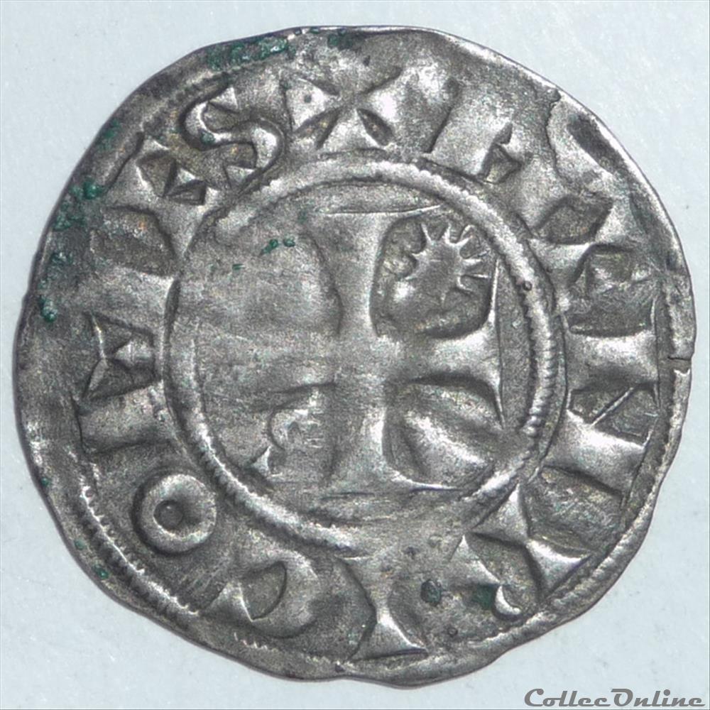 Henri 1er (1152-1181). Denier monnaie france feodale henri 1er 1152 1181 denier