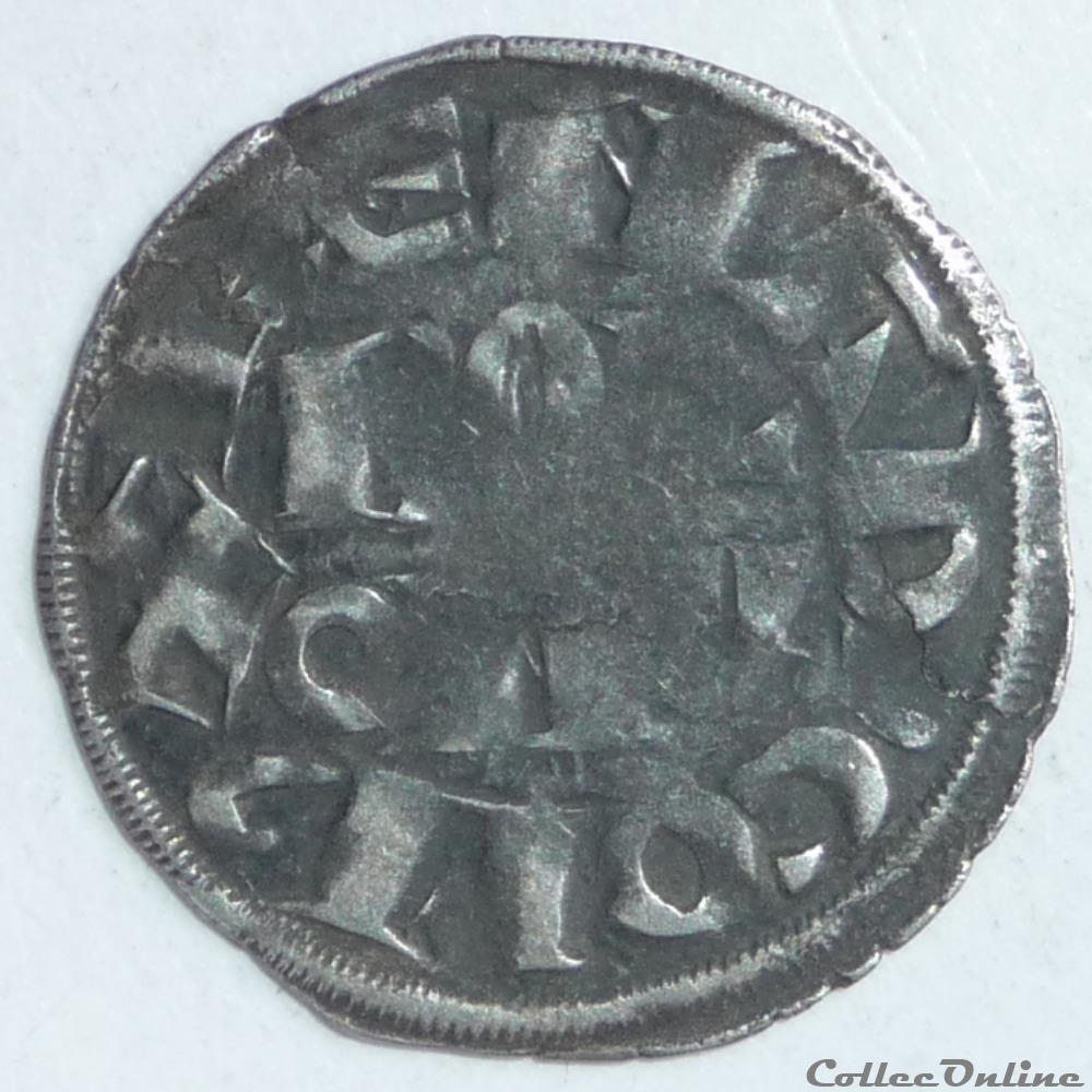 Renaud de Dammartin (1191-1227) . Denier monnaie france feodale renaud de dammartin 1191 1227 denier