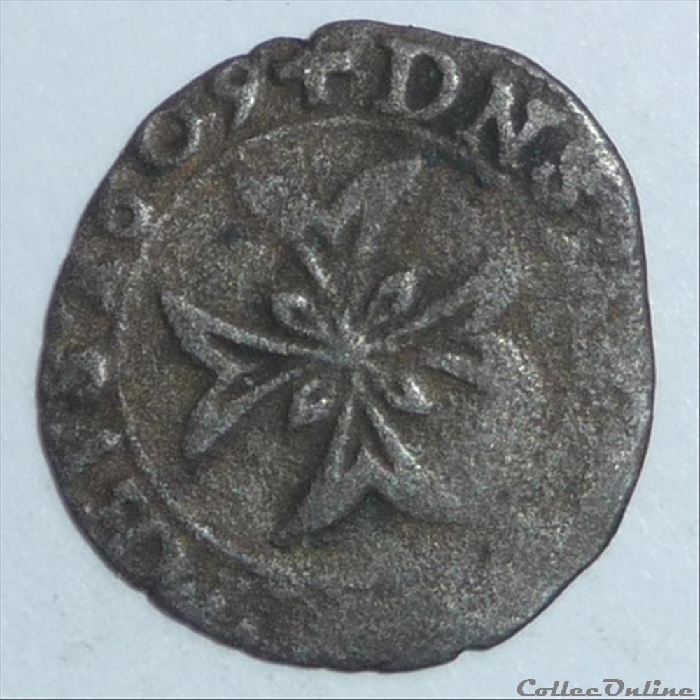 Henri II de Montpensier (1592-1608). Liard monnaie france feodale henri ii de montpensier 1592 1608 liard