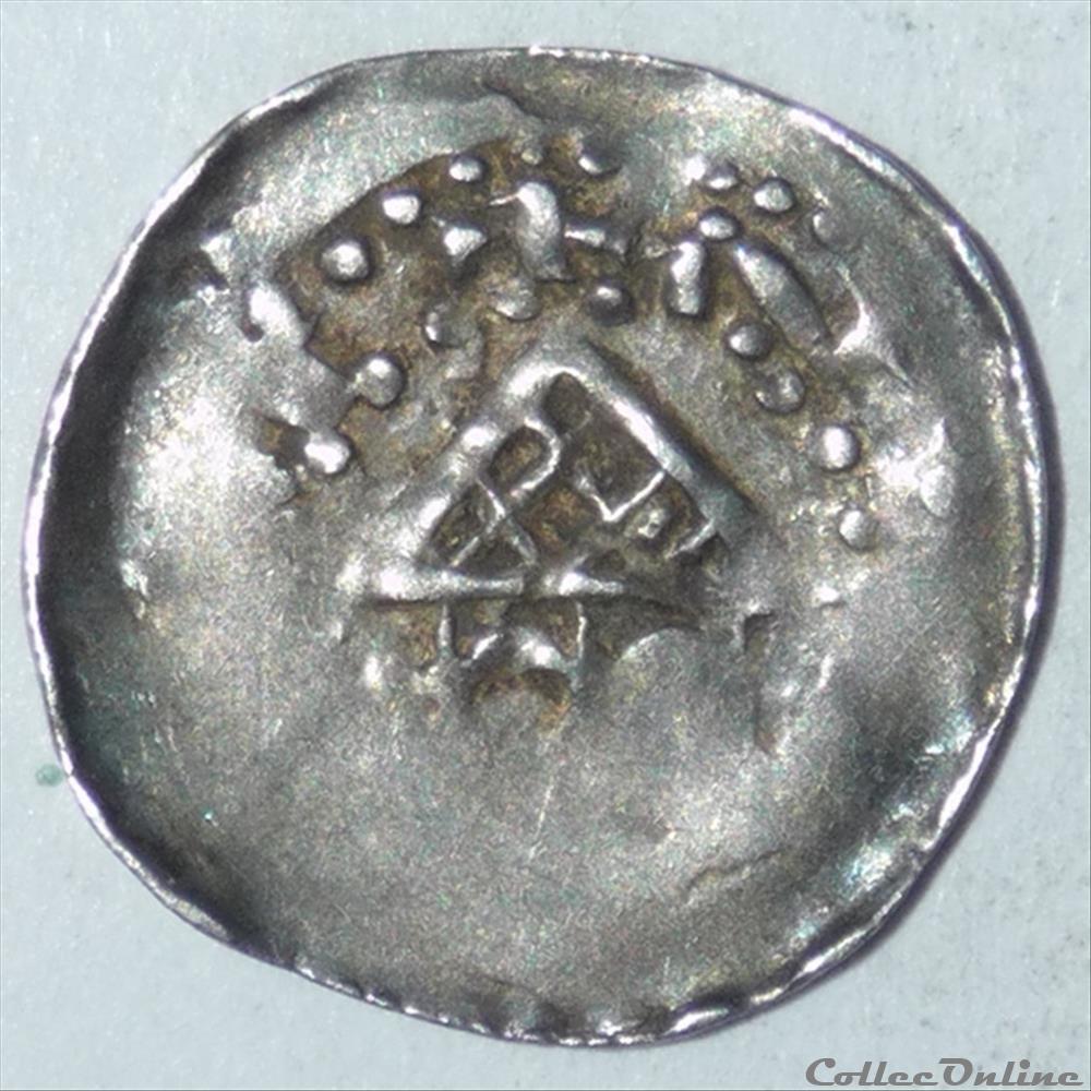 Epinal - Abbaye Saint-Goëry (XII°-XIII) siècle). Denier monnaie france feodale epinal abbaye saint goery xii xiii siecle denier