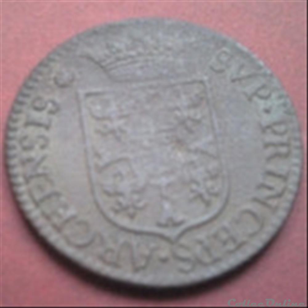 Charles 1er de Gonzague (1601-1637). Liard signé de Nicolas Briot 4 monnaie france feodale charles 1er de gonzague 1601 1637 liard signe de nicolas briot