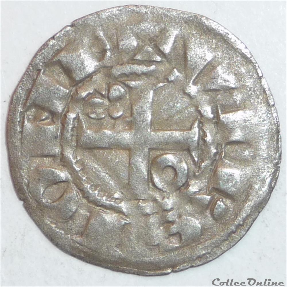 Hervé 1er ou Guillaume 1er (1144-1197). Denier monnaie france feodale herve 1er ou guillaume 1er 1144 1197 denier