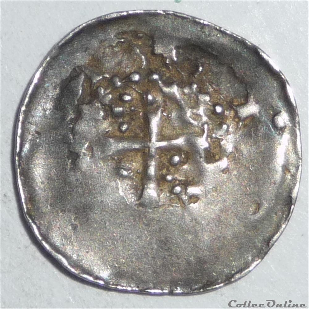 Epinal - Abbaye Saint-Goëry (XII°-XIII) siècle). Denier monnaie france feodale epinal abbaye saint goery xii xiii siecle denier