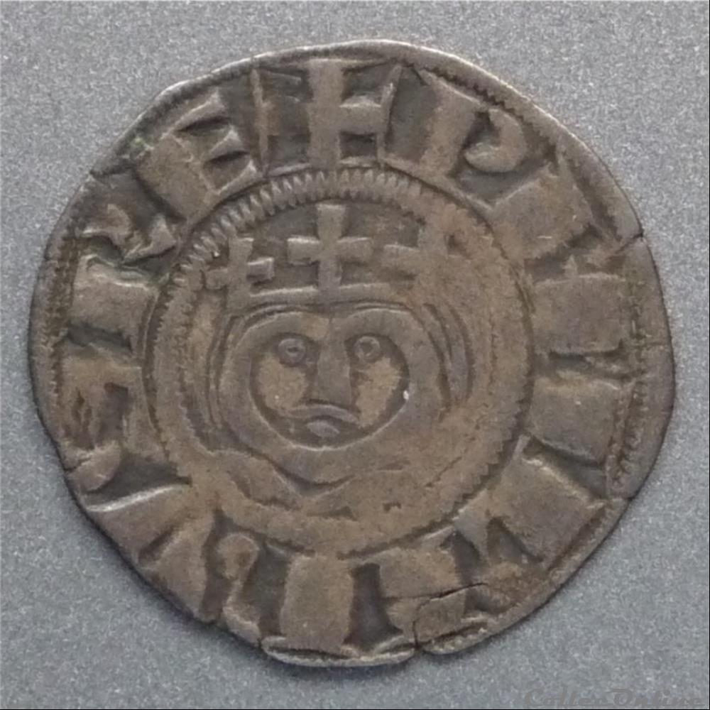 Roger de Rosoi & Philippe-Auguste (1180-1207) . Denier monnaie france feodale roger de rosoi philippe auguste 1180 1207 denier