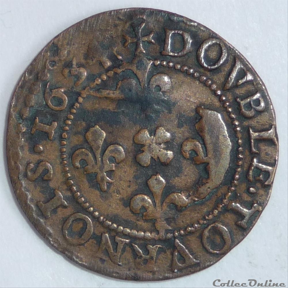 Jean-Théodore de Loewenstein (1611-1644). Double tournois monnaie france feodale jean theodore de loewenstein 1611 1644 double tournois