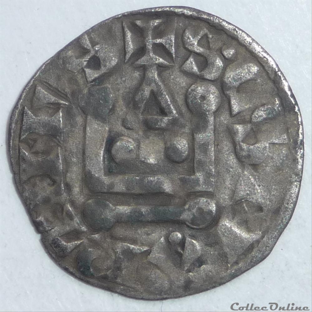 Philippe Auguste (1205-1223). Denier monnaie france feodale philippe auguste 1205 1223 denier