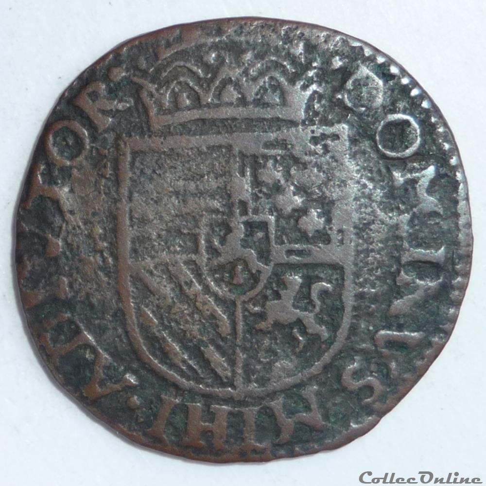 Philippe II d' Espagne (1555-1598) . Liard monnaie france feodale philippe ii espagne 1555 1598 liard