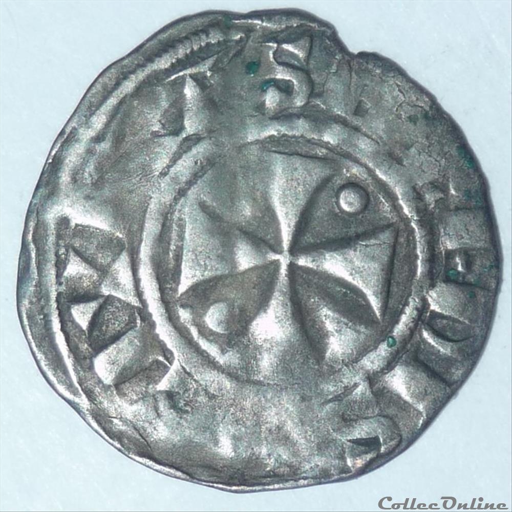 Burchard (1120-1134). Denier monnaie france feodale burchard 1120 1134 denier