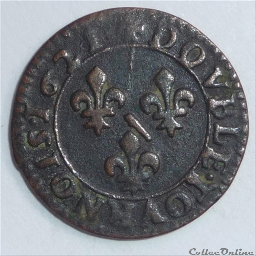monnaies france feodales marie de montpensier 1608 1627 double tournois
