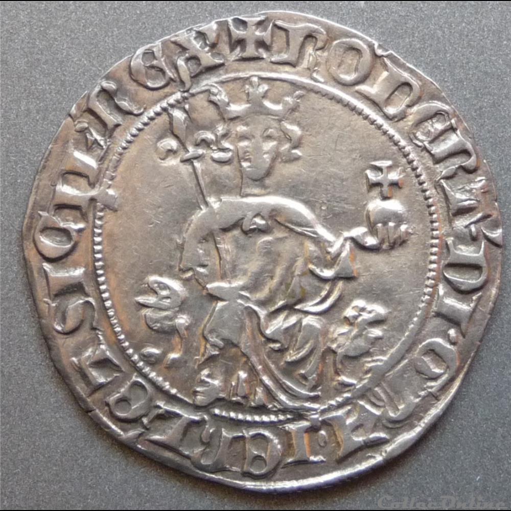 Robert d' Anjou (1309-1343). Carlin monnaie france feodale robert anjou 1309 1343 carlin