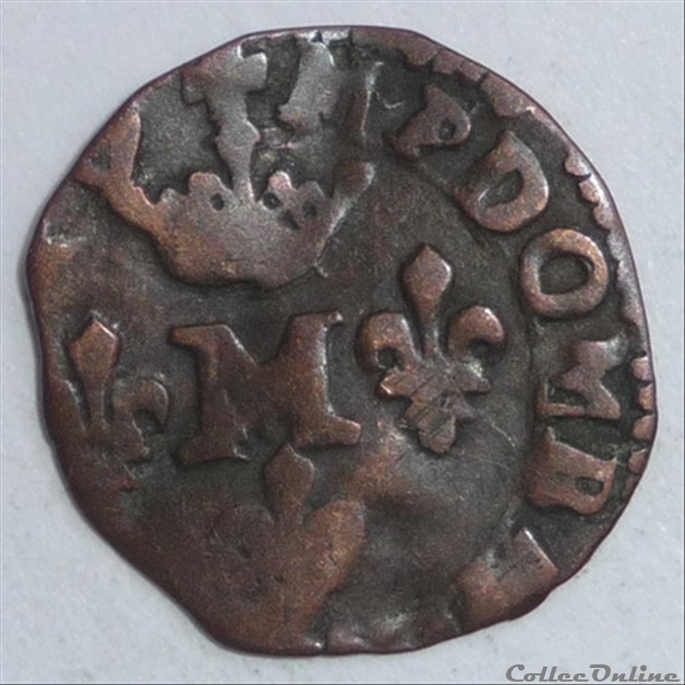 Marie de Montpensier (1608-1627). Liard monnaie france feodale marie de montpensier 1608 1627 liard