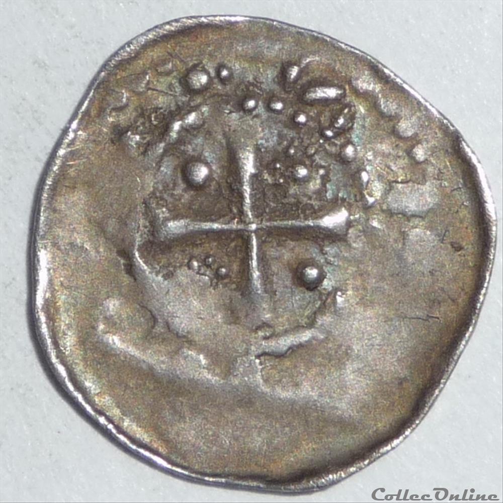 Epinal - Abbaye Saint-Goëry (XII°-XIII) siècle). Denier monnaie france feodale epinal abbaye saint goery xii xiii siecle denier