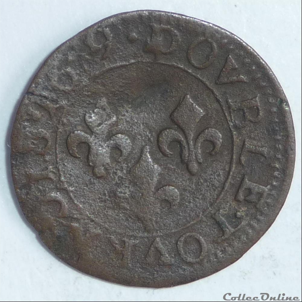 monnaies europe medievale france feodales guillaume henri de nassau 1650 1702 double tournois