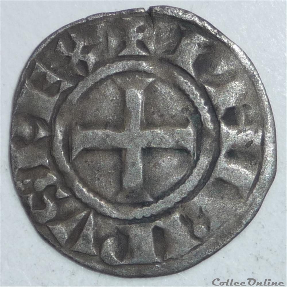 Philippe Auguste (1205-1223). Denier monnaie france feodale philippe auguste 1205 1223 denier