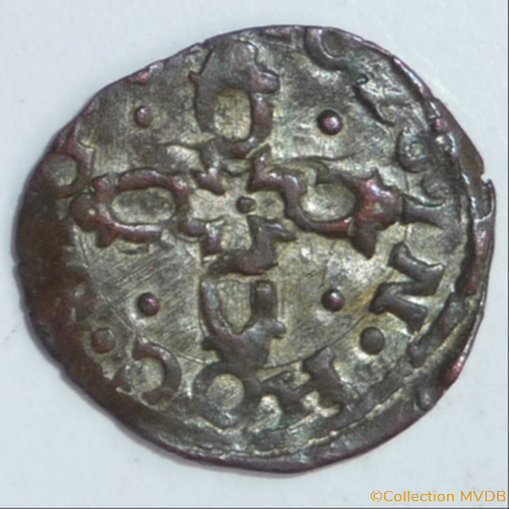 monnaie france feodale anonyme ou hercule mazzeti imitation du liard de henri de navarre et marguerite de valois