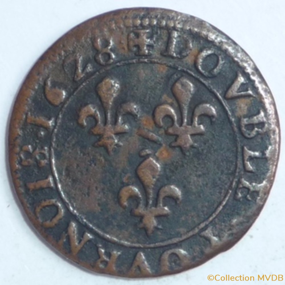 monnaies europe medievale france feodales marie de montpensier 1608 1627 double tournois