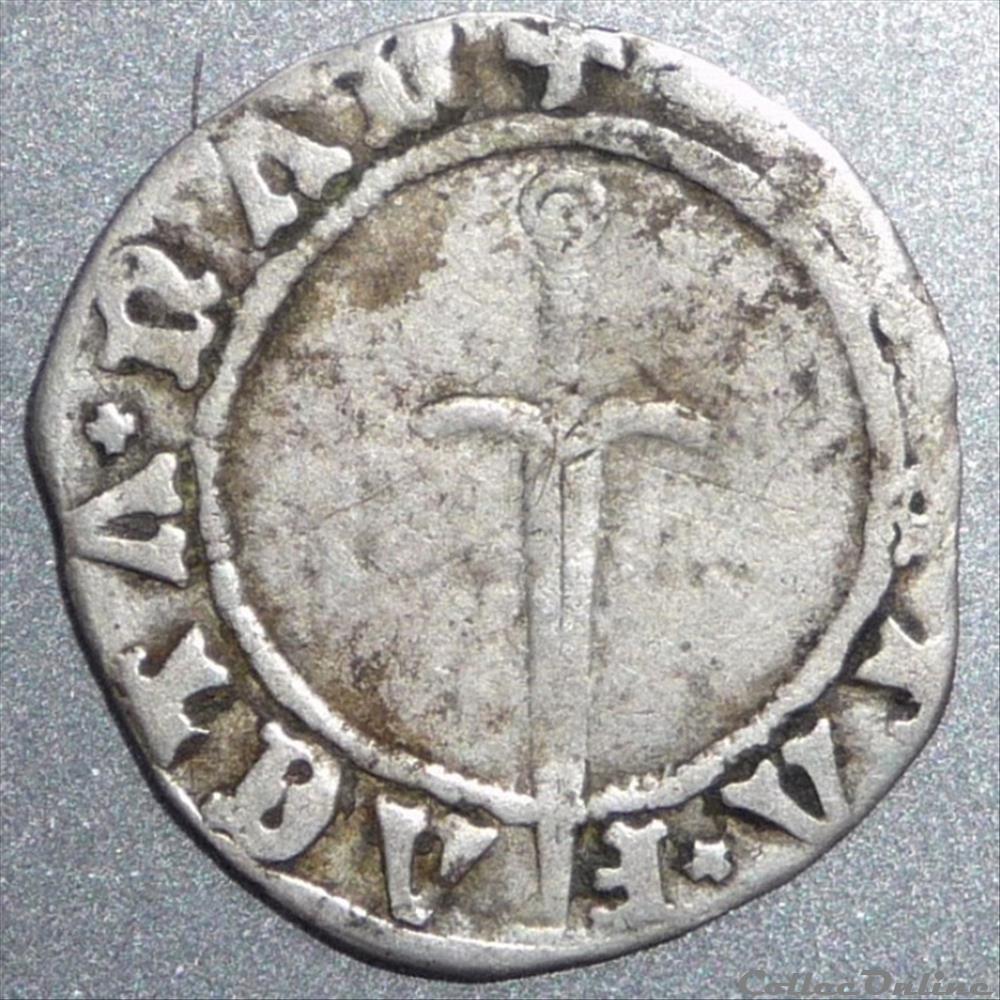 François 1er (1544-1545). Demi-gros monnaie france feodale francois 1er 1544 1545 demi gros