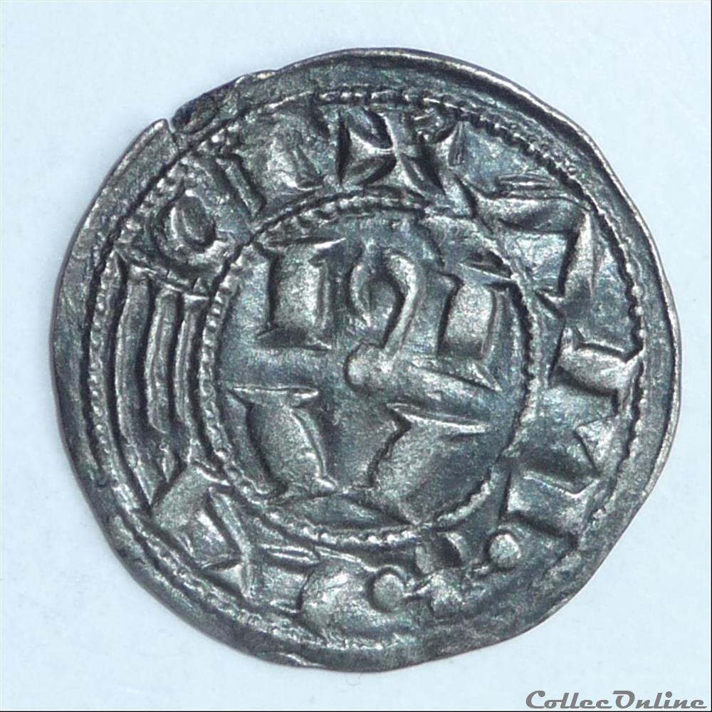 Au nom déformé de Raimond (XII/XIIIème siècle). Denier monnaies europe medievale france feodales au nom deforme de raimond xii xiiieme siecle denier