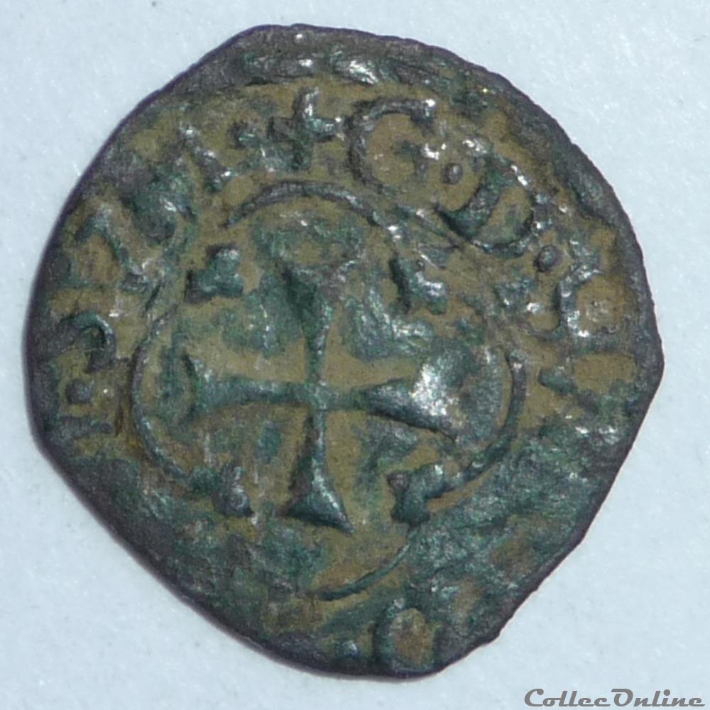 Henri II de Béarn (1572-1589): Vaquette monnaie france feodale henri ii de bearn 1572 1589 vaquette
