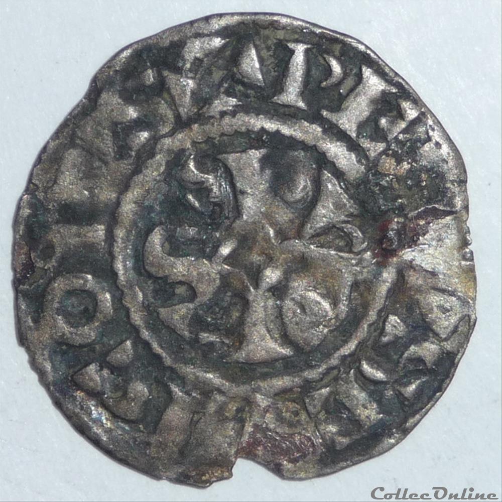 Thibaut 1er (1048-1089). Denier monnaie france feodale thibaut 1er 1048 1089 denier