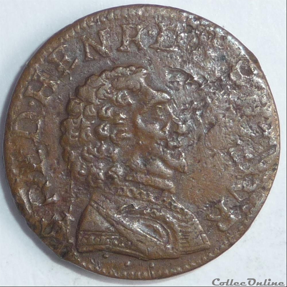 Frédéric-Henri de Nassau (1625-1647). Double tournois monnaies france feodales frederic henri de nassau 1625 1647 double tournois
