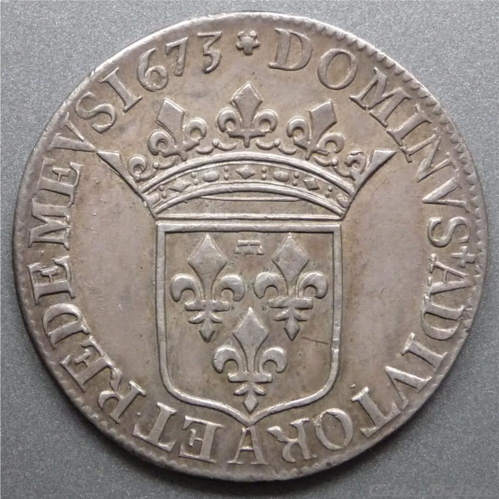 monnaie france feodale anne marie louise 1650 1693 demi ecu