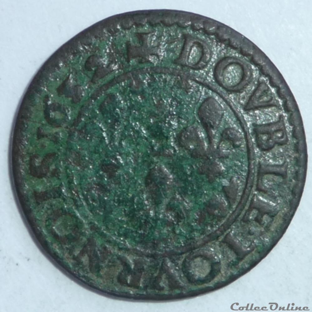 Frédéric-Maurice de la Tour (1623-1652). Double tournois monnaie france feodale frederic maurice de la tour 1623 1652 double tournois