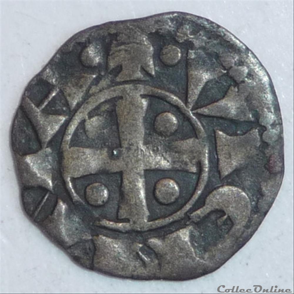 monnaies europe medievale france feodales anonymes vers 1150 1200 obole