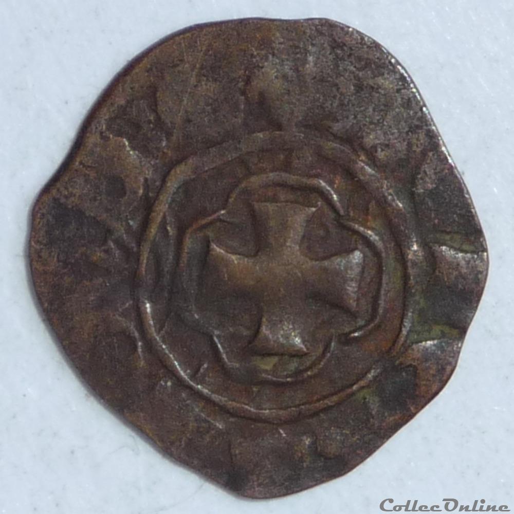 Jeanne de Merwede (1450-1467) - denier monnaie france feodale jeanne de merwede 1450 1467 denier