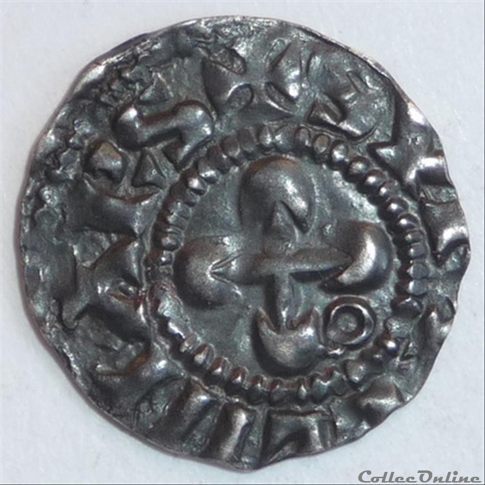 Anonymes (vers 1100-1200). Denier monnaie france feodale anonymes vers 1100 1200 denier