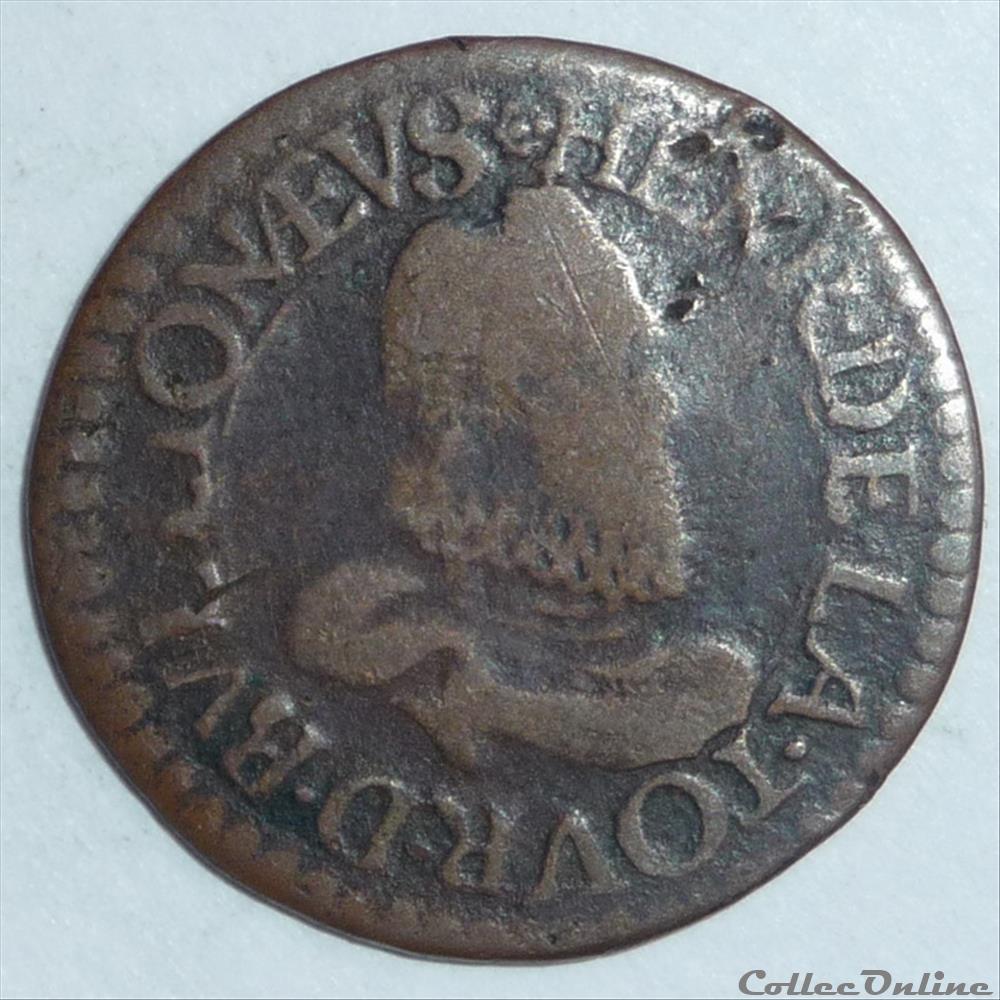 Henri de la Tour (1591-1623). Double tournois monnaie france feodale henri de la tour 1591 1623 double tournois