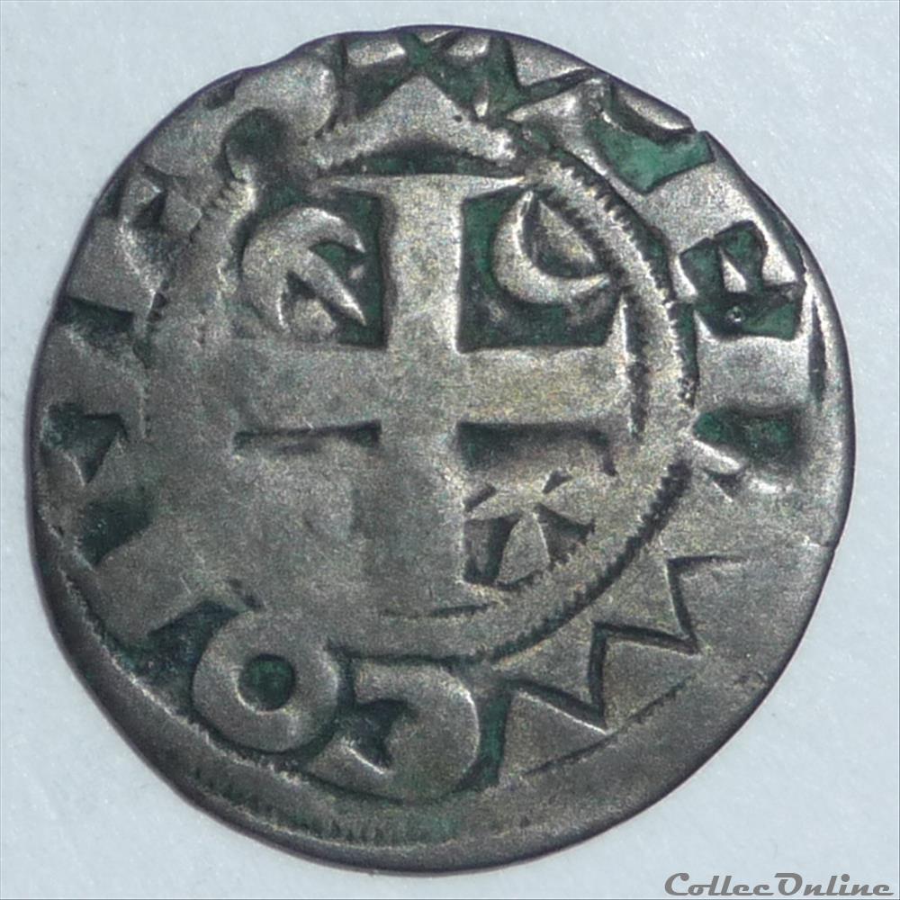 Thibaut IV (1201-1253). Denier monnaie france feodale thibaut iv 1201 1253 denier